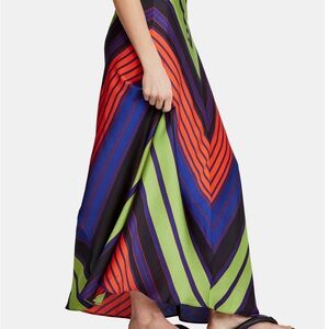 Colorful Striped Maxi Skirt